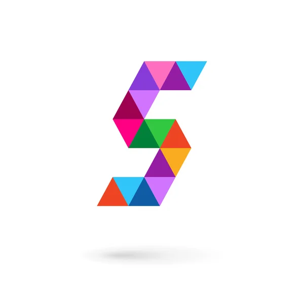 文字 S モザイク ロゴ アイコンのデザイン テンプレート要素 — ストックベクタ