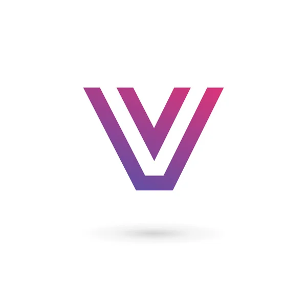Ikona logo litery V elementy szablonu — Wektor stockowy