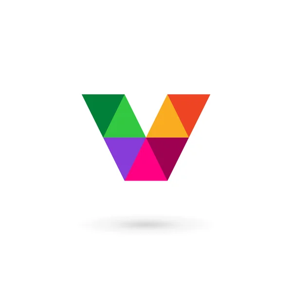 Betű V mozaik logó ikonra design sablon elemei — Stock Vector