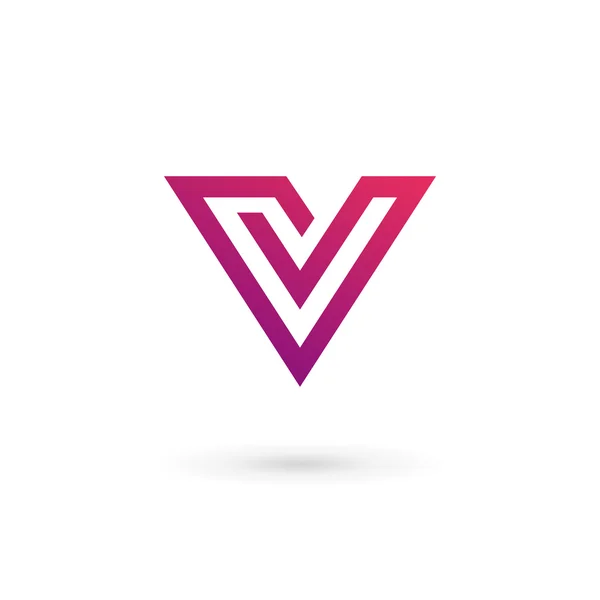 Bokstav V logotyp ikon designmall element — Stock vektor
