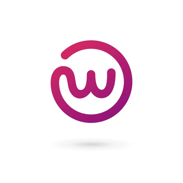 Элементы шаблона логотипа W — стоковый вектор
