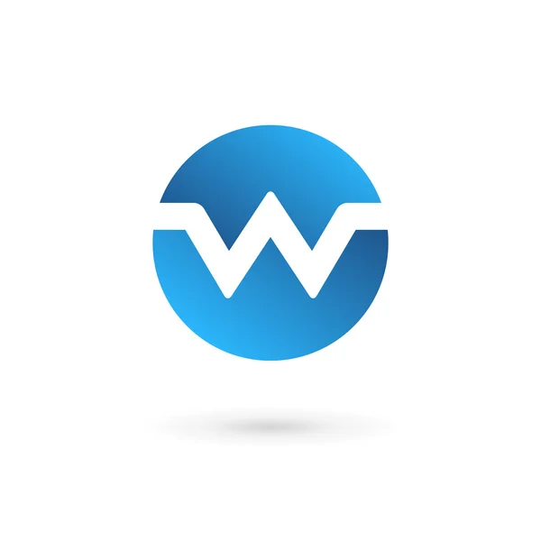 Lettera W logo icona elementi modello di design — Vettoriale Stock