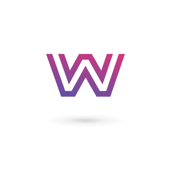 Letter W logo pictogram ontwerp template elementen — Stockvector