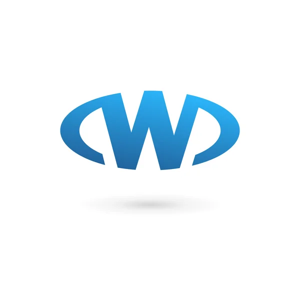 Písmeno W logo ikony designu prvky šablony — Stockový vektor