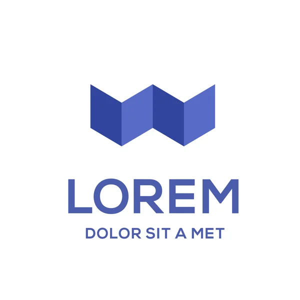 Plantilla de diseño de icono de logotipo empresarial con letra W y casa — Vector de stock