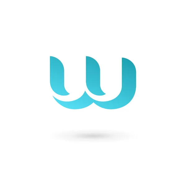 Bokstav W logotyp ikon designmall element — Stock vektor