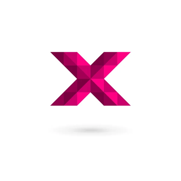 Letter X mozaïek logo pictogram sjabloon ontwerpelementen — Stockvector