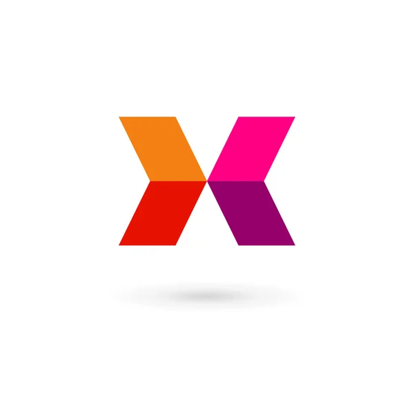 Letter X mozaïek logo pictogram sjabloon ontwerpelementen — Stockvector