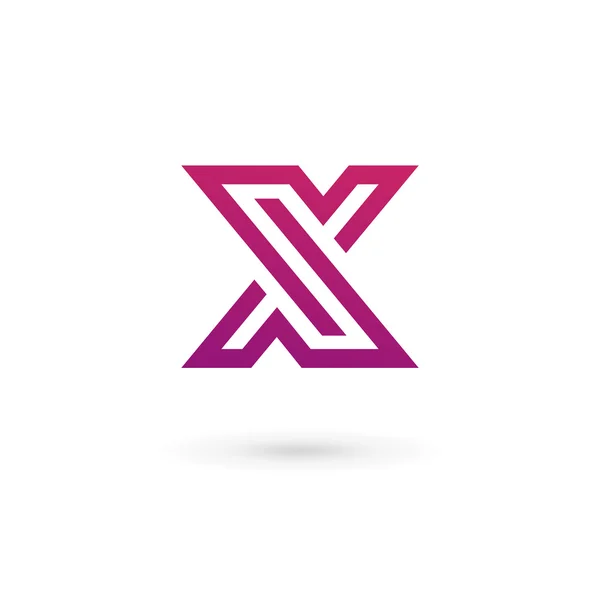 X harfi logo tasarım şablonu elementleri — Stok Vektör