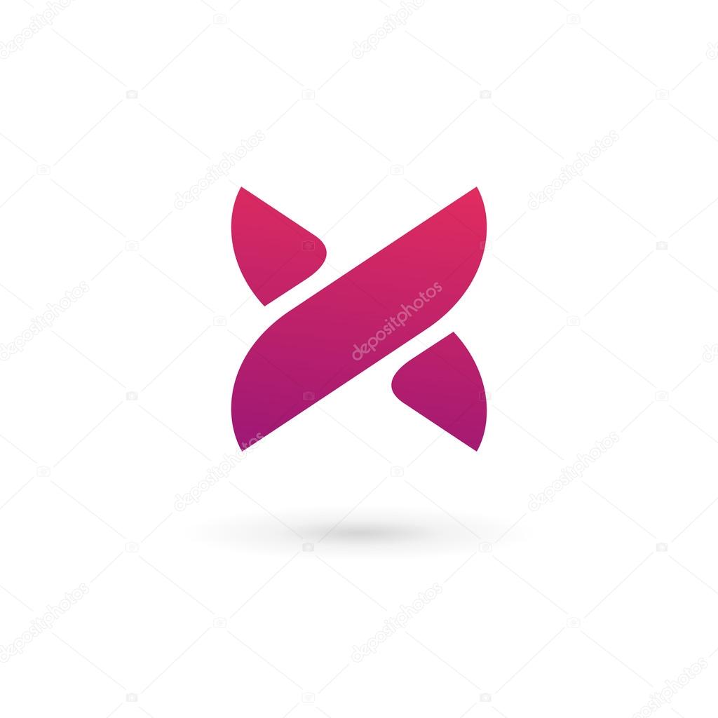 Letter X DNA logo icon design template element