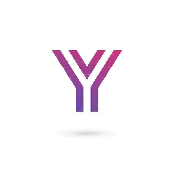 文字Yロゴアイコンデザインテンプレート要素 — ストックベクタ