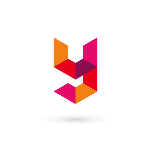 Y harfi mozaik logo simge tasarım şablonu öğeleri — Stok Vektör