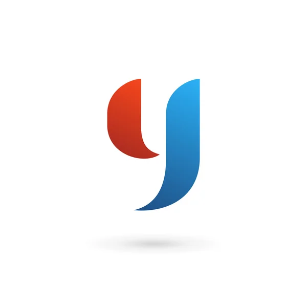 Lettre Y éléments de modèle de conception icône logo — Image vectorielle