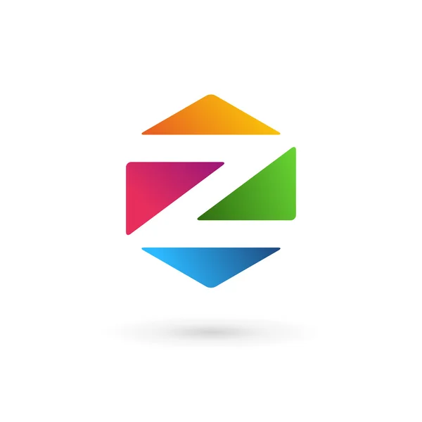 Lettre Z logo icône conception des éléments de modèle — Image vectorielle