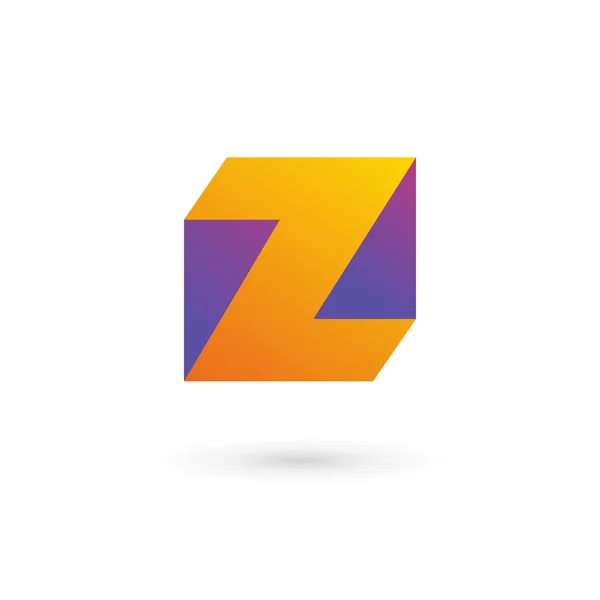 Z kubus logo pictogram ontwerp sjabloon briefelementen — Stockvector