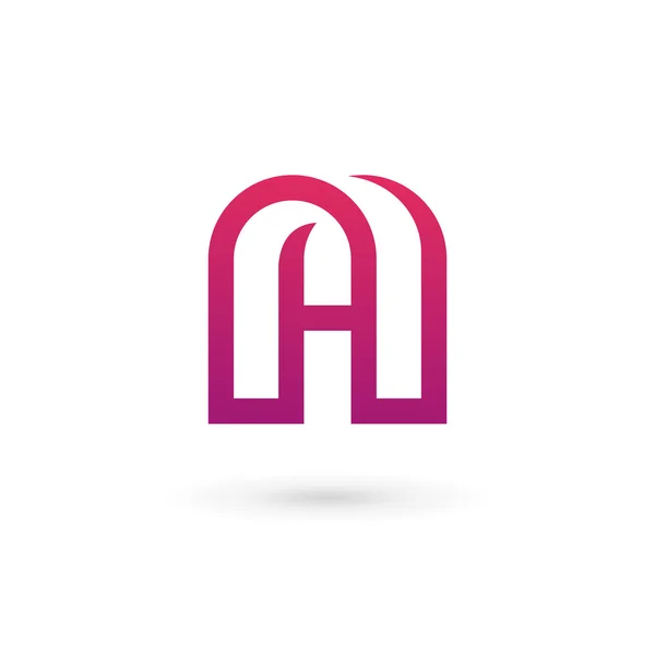 Carta Um logotipo ícone design de elementos de modelo —  Vetores de Stock