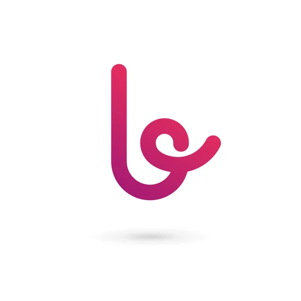 Lettera B Logo Icona Design Template Elements — Vettoriale Stock