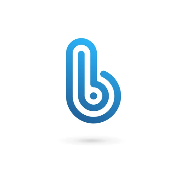 Carta B Logo Icon Design Elementos do modelo — Vetor de Stock