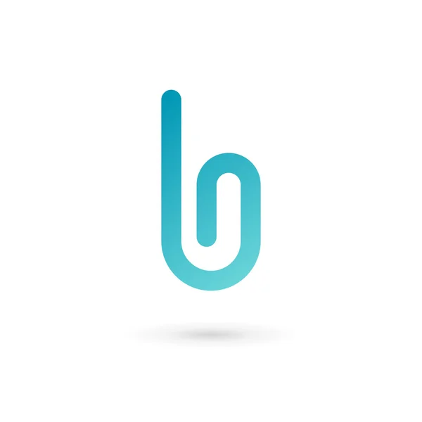 Letra B clip logotipo icono elementos de plantilla de diseño — Vector de stock