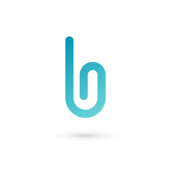 Letter B clip logo pictogram sjabloon ontwerpelementen — Stockvector