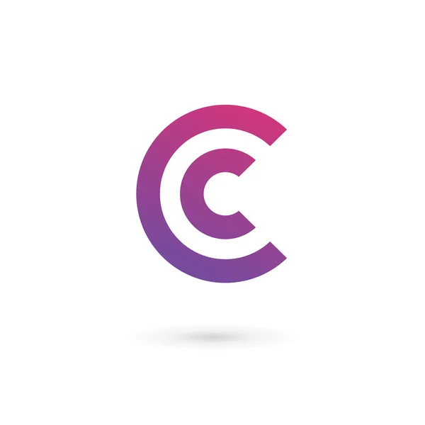Bokstav C logotyp ikon designmall element — Stock vektor