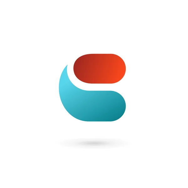 Bokstav C logotyp ikon designmall element — Stock vektor