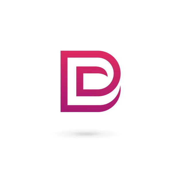 Элементы шаблона логотипа буквы D — стоковый вектор