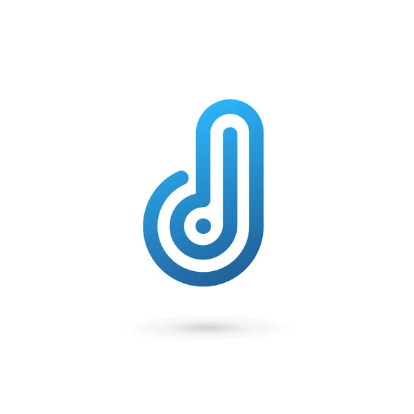 Letter D logo pictogram ontwerp template elementen — Stockvector