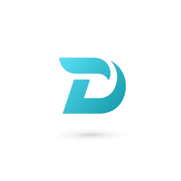 Lettre D éléments de modèle de conception icône logo — Image vectorielle