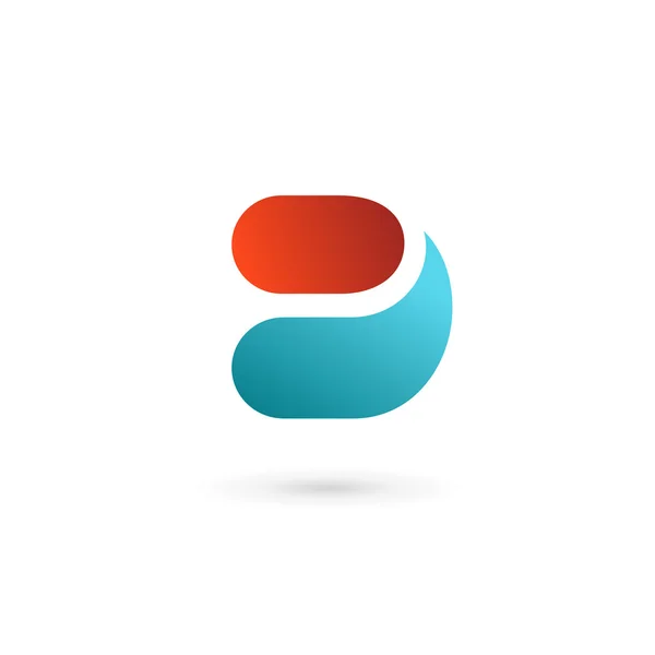 D betű logó ikon design sablon elemek — Stock Vector