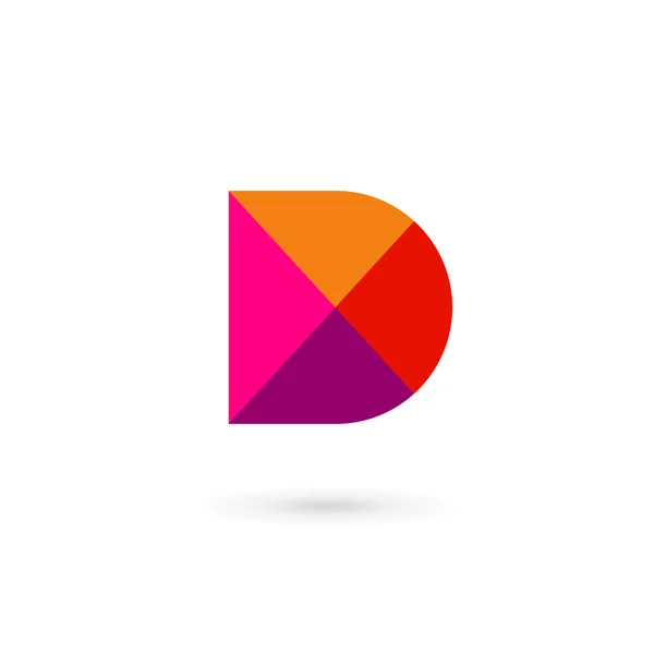 Bokstaven D mosaik logo ikon designelement mall — Stock vektor