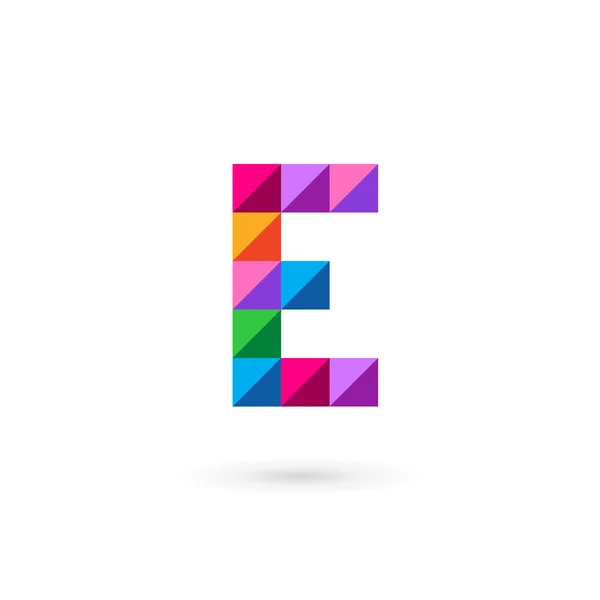 Letra E mosaico logotipo icono elementos de la plantilla de diseño — Vector de stock
