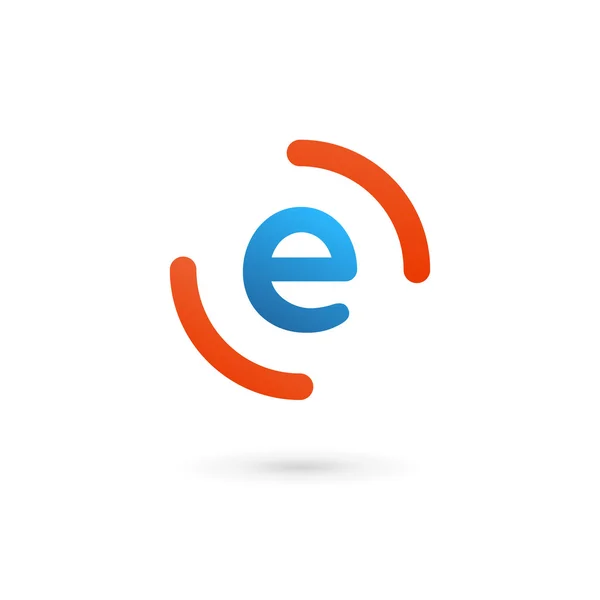 Carta E logotipo ícone design elementos de modelo — Vetor de Stock