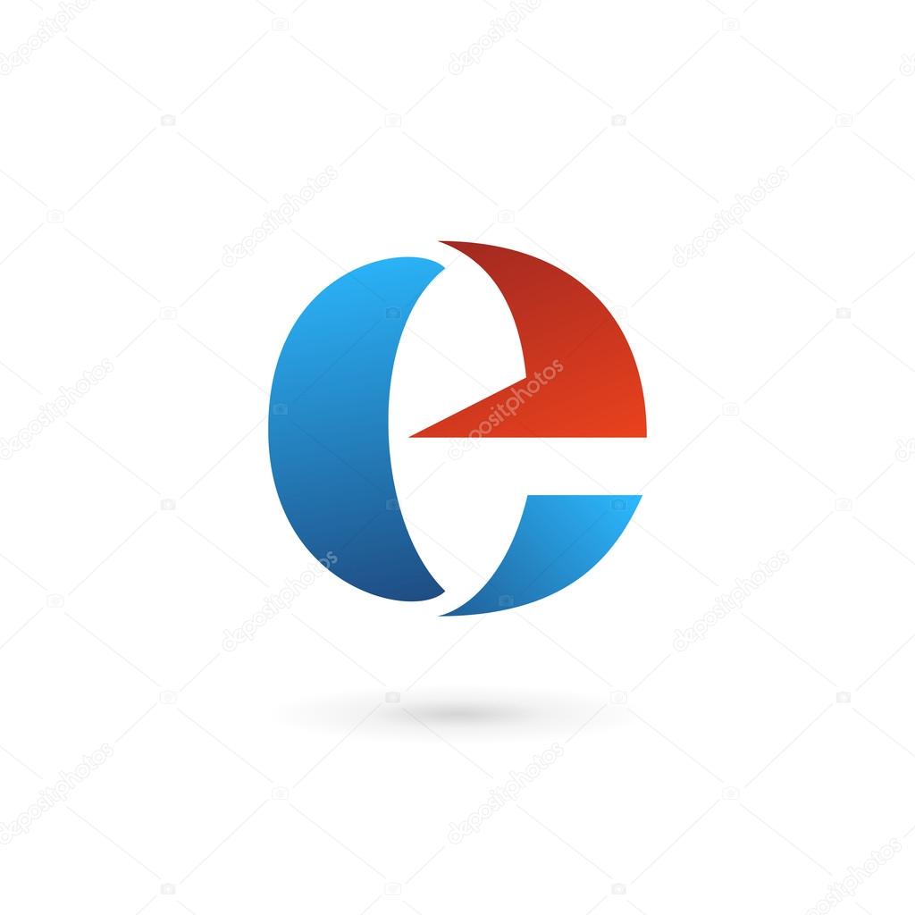 Letter E logo icon design template element