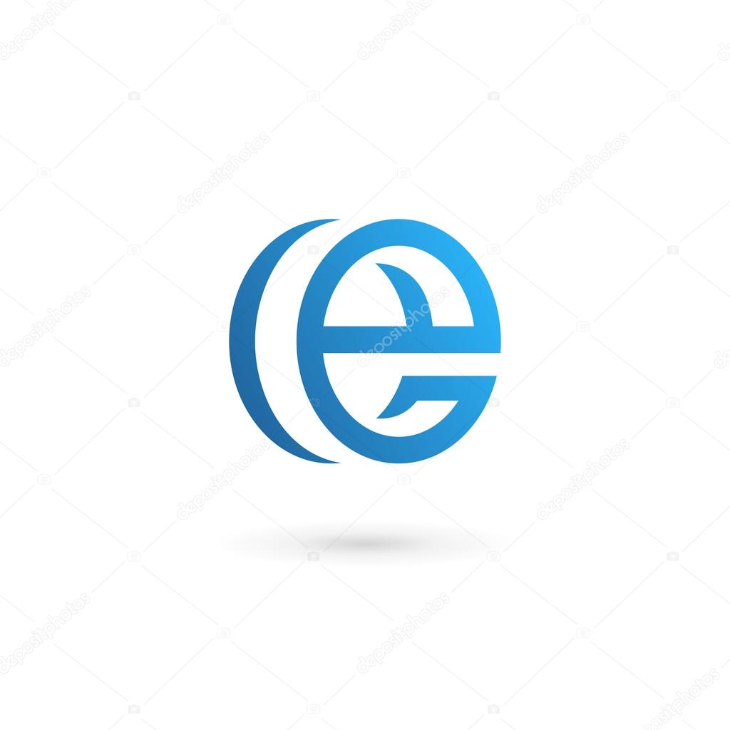 Letter E logo icon design template element