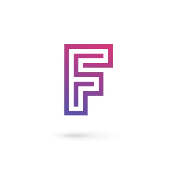 字母F图标设计模板元素 — 图库矢量图片