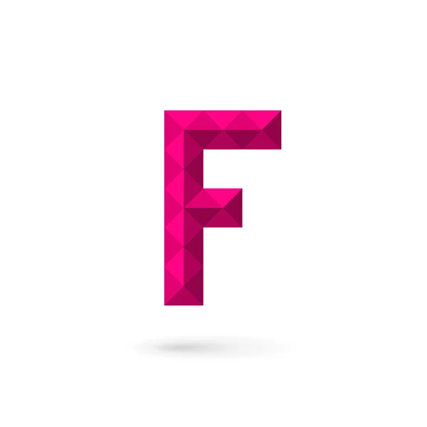 F betűt mozaik logó ikonra design sablon elemei — Stock Vector