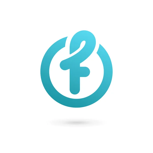 Bokstav F logotyp ikon designmall element — Stock vektor