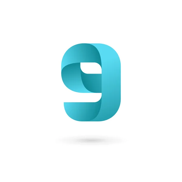 Letter G nummer 9 logo pictogram ontwerp sjabloon elementen — Stockvector