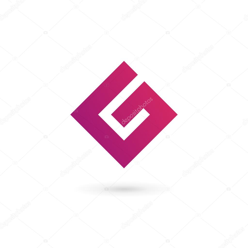 Letter G number 6 logo icon design template element