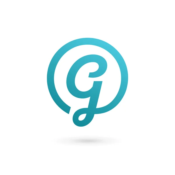 G harfi 9 numaralı logo simgesi tasarım şablonu elementleri — Stok Vektör