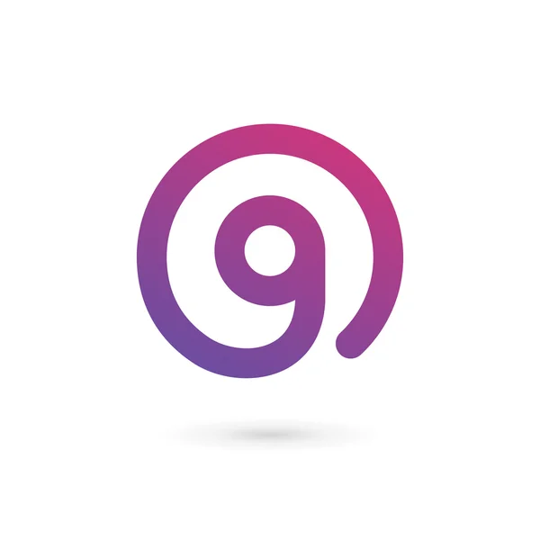 Carta G número 9 logotipo ícone design elementos de modelo — Vetor de Stock