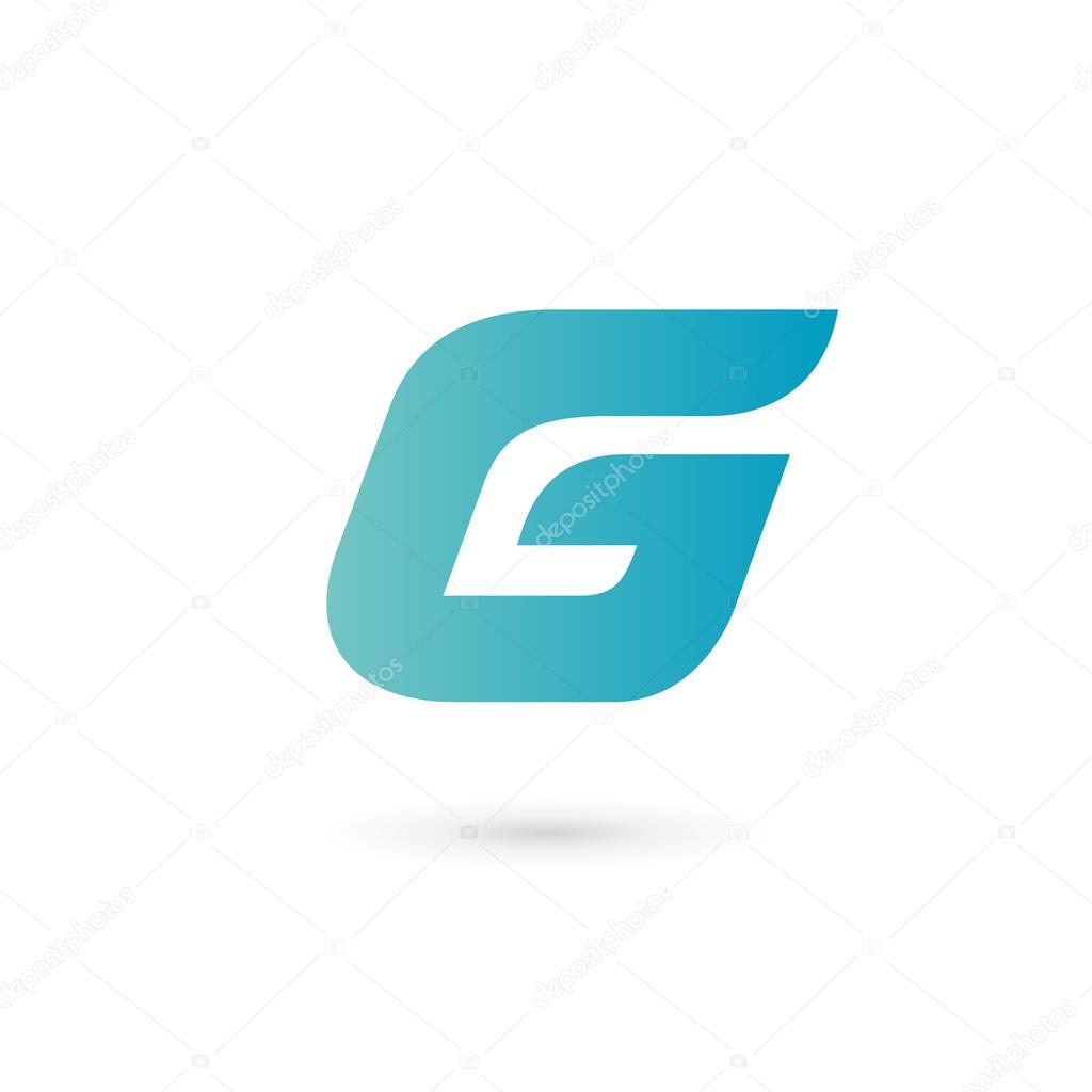 Letter G number 6 logo icon design template element