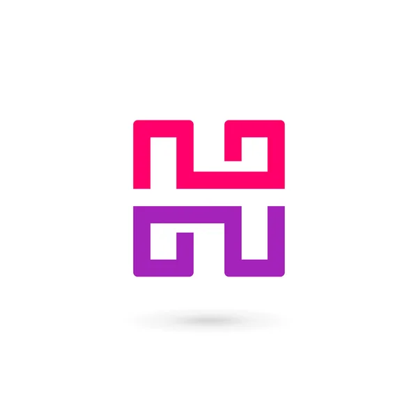 Letra H icono del logotipo elementos de plantilla de diseño — Archivo Imágenes Vectoriales