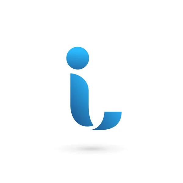 Lettera I logo icona elementi modello di design — Vettoriale Stock