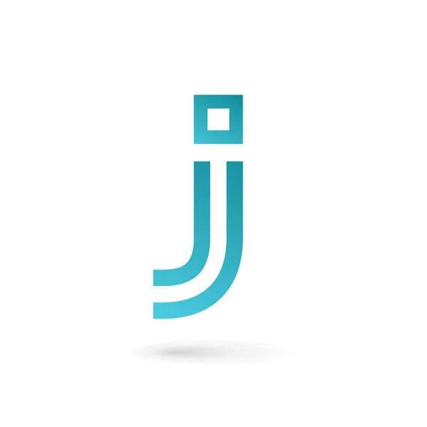 Bokstav J logotyp ikon designmall element — Stock vektor