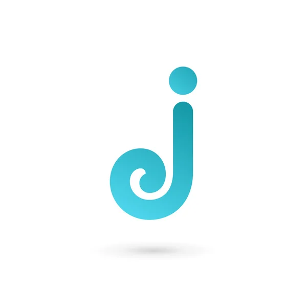 Bokstav J logotyp ikon designmall element — Stock vektor
