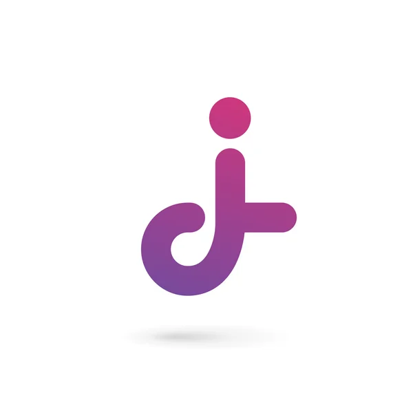 Unsur desain ikon logo huruf J - Stok Vektor