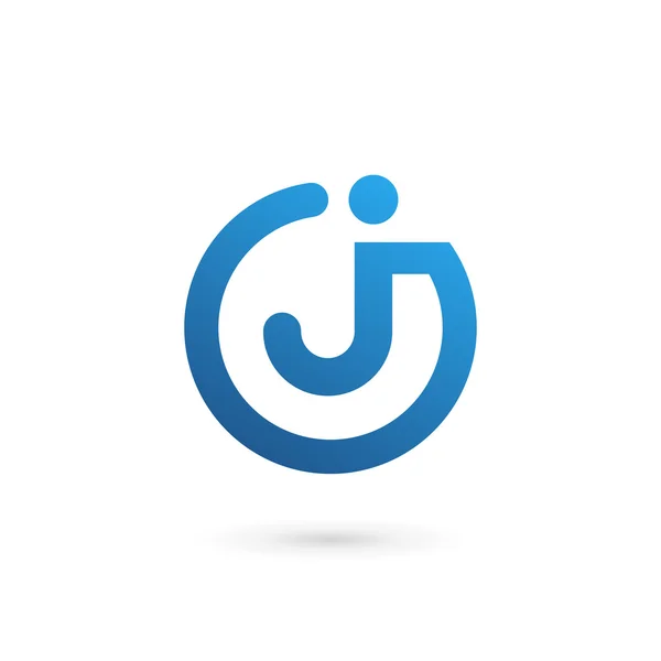 Bokstav J logotyp ikon designmall element — Stock vektor