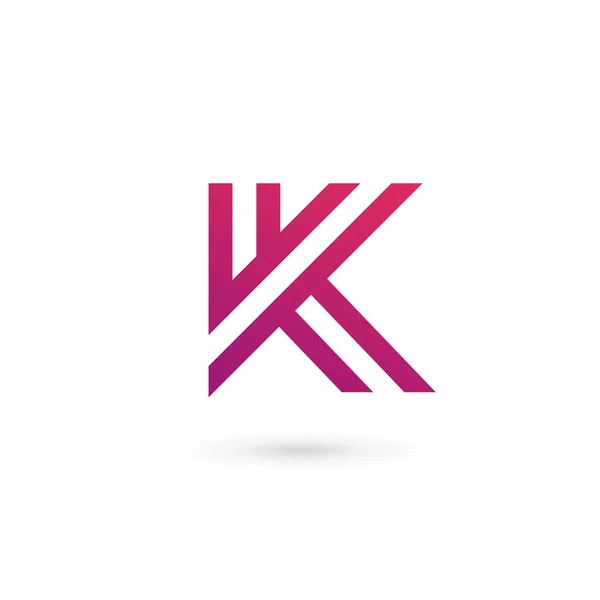 Lettera K logo icona elementi modello di design — Vettoriale Stock